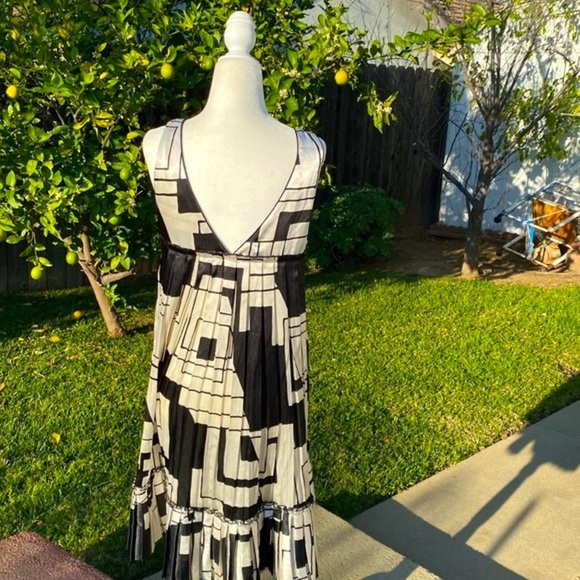 EYESHADOW BLACK WHITE MINI DRESS BRAT GIRL SUMMER Sleeveless Empire Wai… - Picture 6 of 14